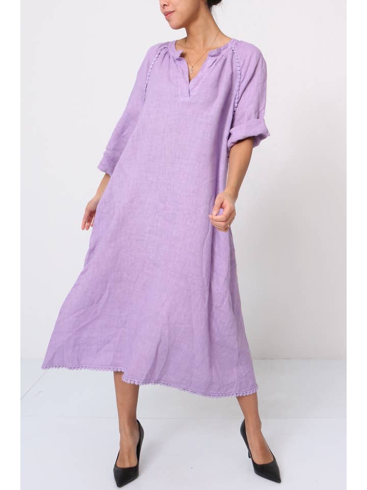 LÉA & LUC - Wholesale Dress – Women's - Long dress in 100% linen REF.716125