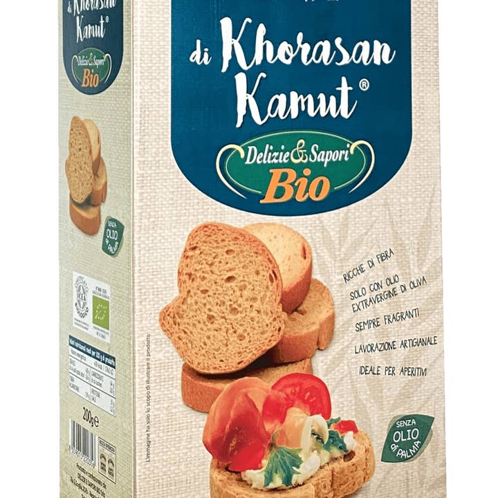 DEĹIZIE & SAPORI BIO SRLS - Wholesale Bread Mix - Khorasan Kamut wholemeal bruschettine - pack. gr. 200