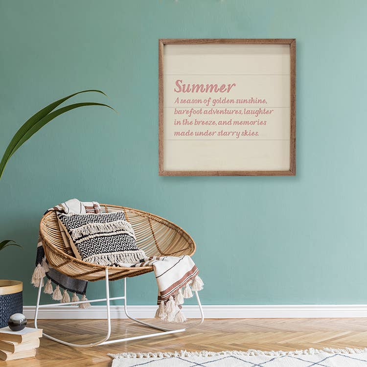 Kendrick Home - Wholesale Wood Wall Art - Summer Definition Pink2