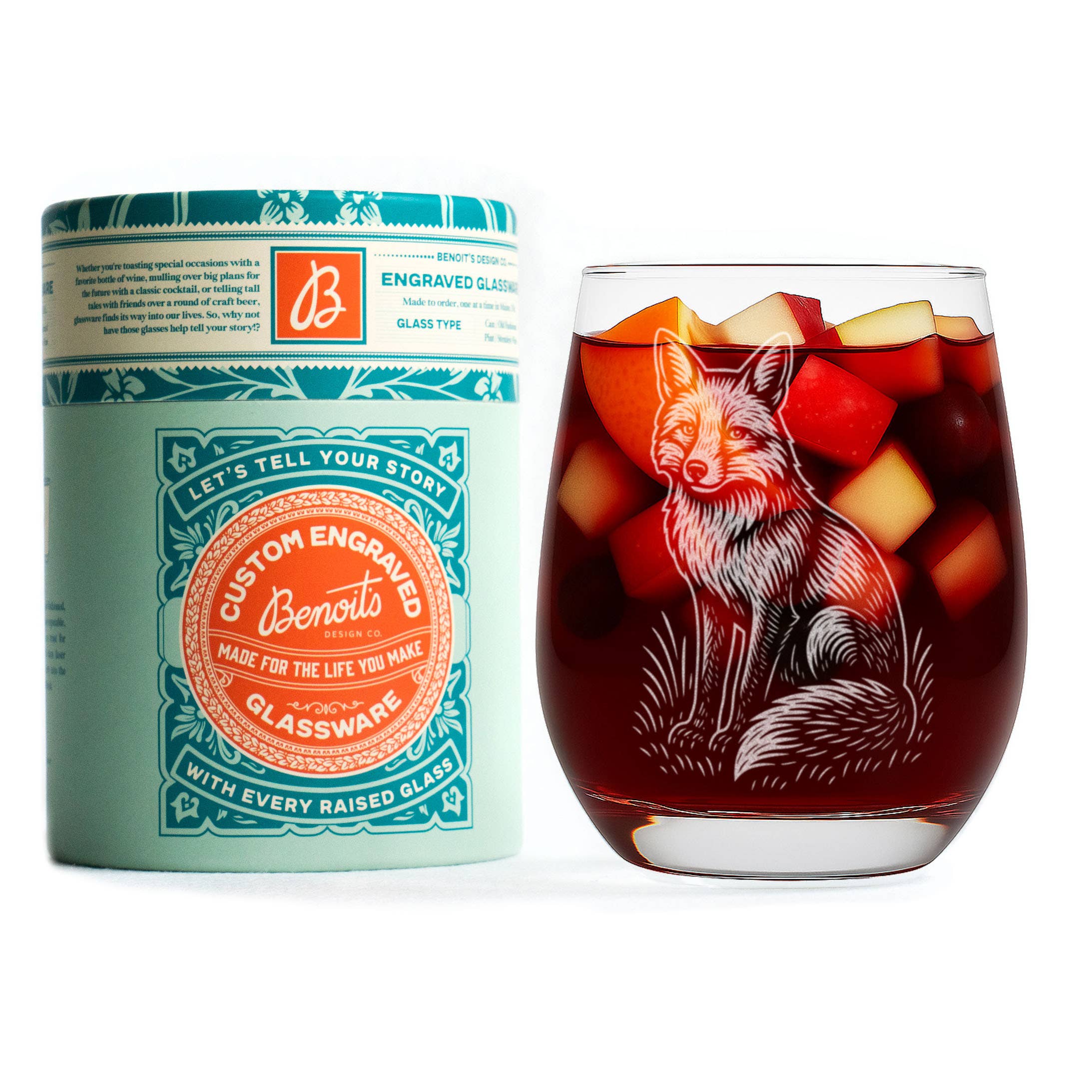 Benoit's Design Co. - Wholesale Cocktail/Liquor Glass - Fox Drinking Glasses7