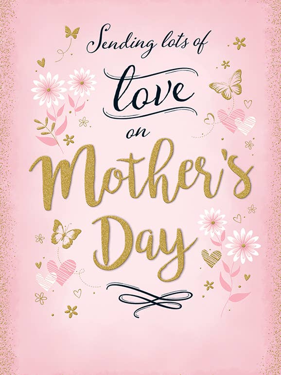 Mors dag-kort, Mors dag, Text på rosa för wholesale av Piccadilly Greetings