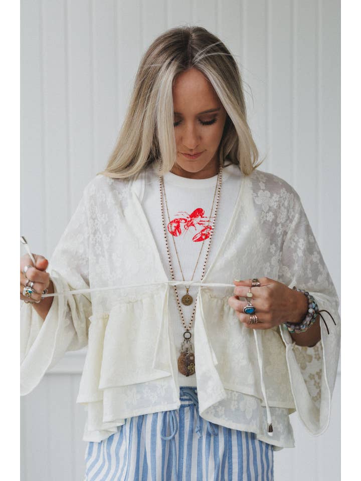 Wildflower Drift Top - Cream for wholesale on Faire