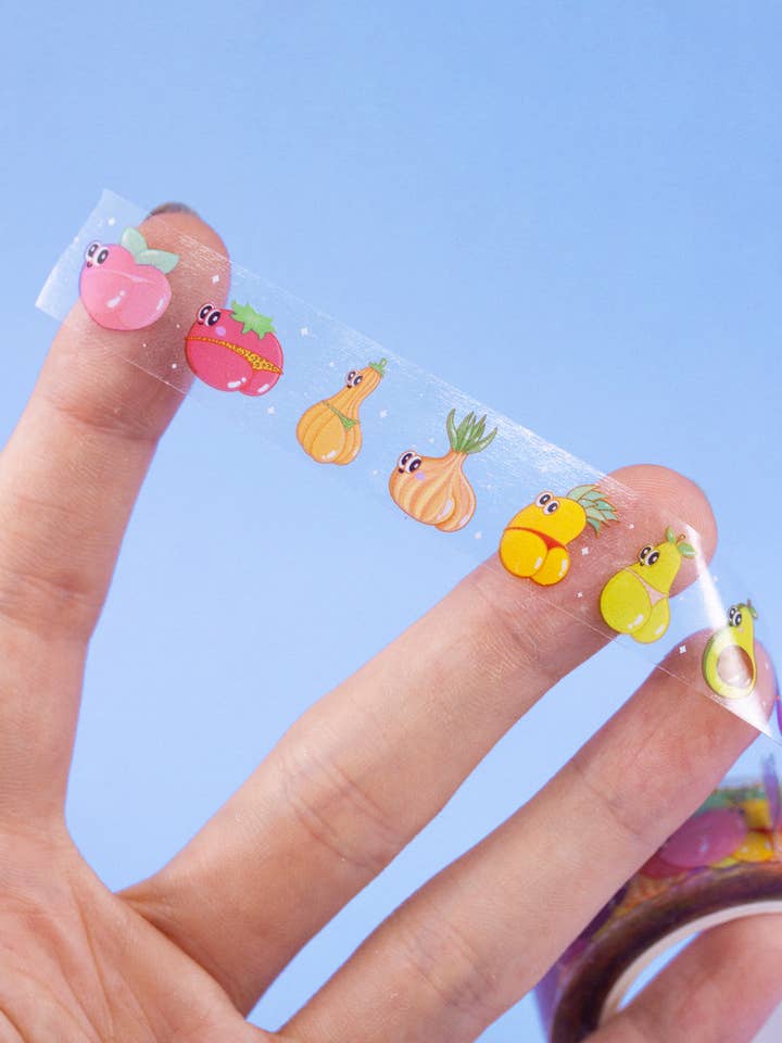 RUBAN WASHI TRANSPARENT POUR FRUITS ET LÉGUMES pour la vente par Joanna Behar