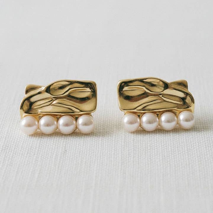 Hantverksinspirerade geometriska droppörhängen för wholesale av Ellemadera