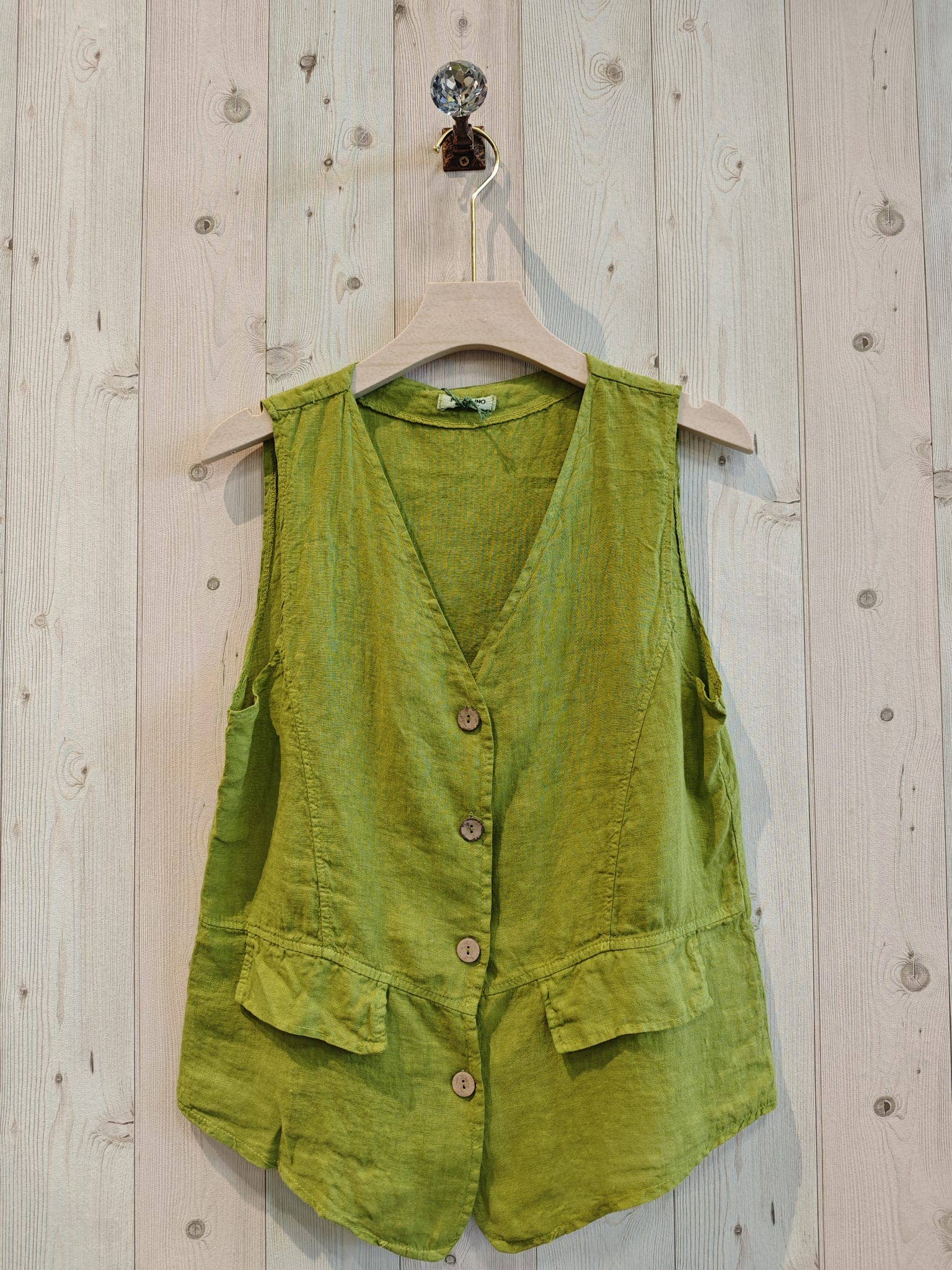 Linen & More - Wholesale Outerwear Vest - Women's - REF 17404 100% LINEN VEST11
