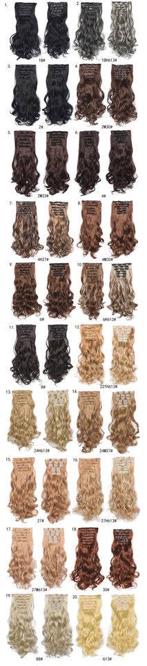 VIGOR - Wholesale Hair Extensions - Long Curly Wavy Hair 16 Clip In Hair Extension9