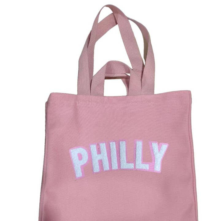 Bolso de mano Philly Philadelphia con bordado de chenilla suave para venta al por mayor de Tote Jawn