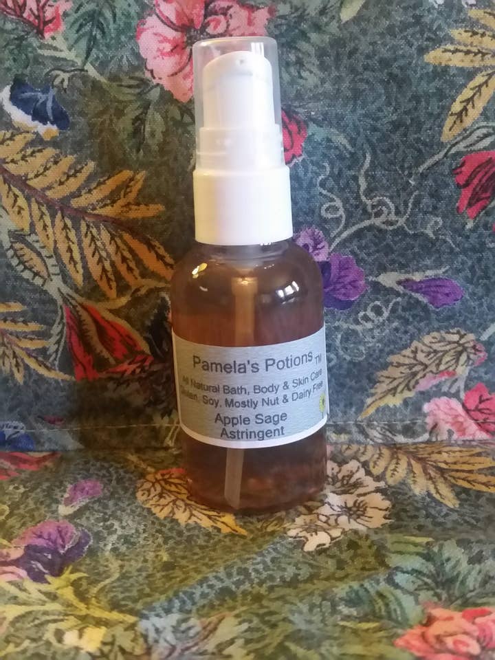 Apple Sage Astringent for wholesale by Pamela's Potions All Natural Bath, Body & Skin Care