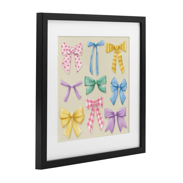 Stupell Industries – Großhandel Wandschild – Hübsche Schleifen Verschiedene Muster - Druck unter Glas Wandkunst7