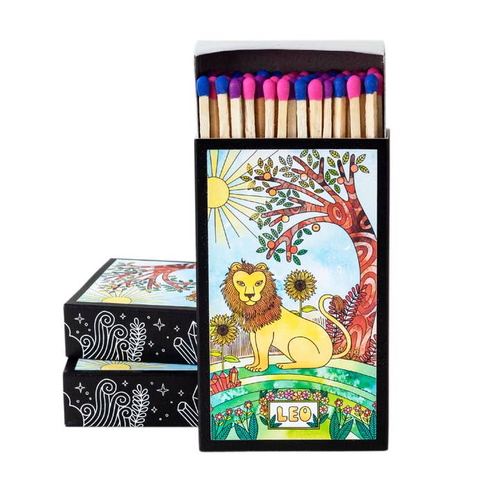 Rachel Beyer – wholesale Matches – Leo Zodiac Matchbox