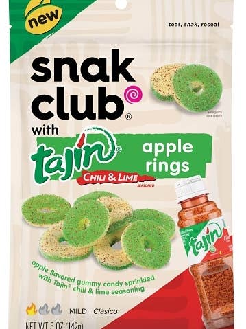 Snak Club Tajin Apple Gummy Rings 5 oz X 6 Units for wholesale by iSweet.ca