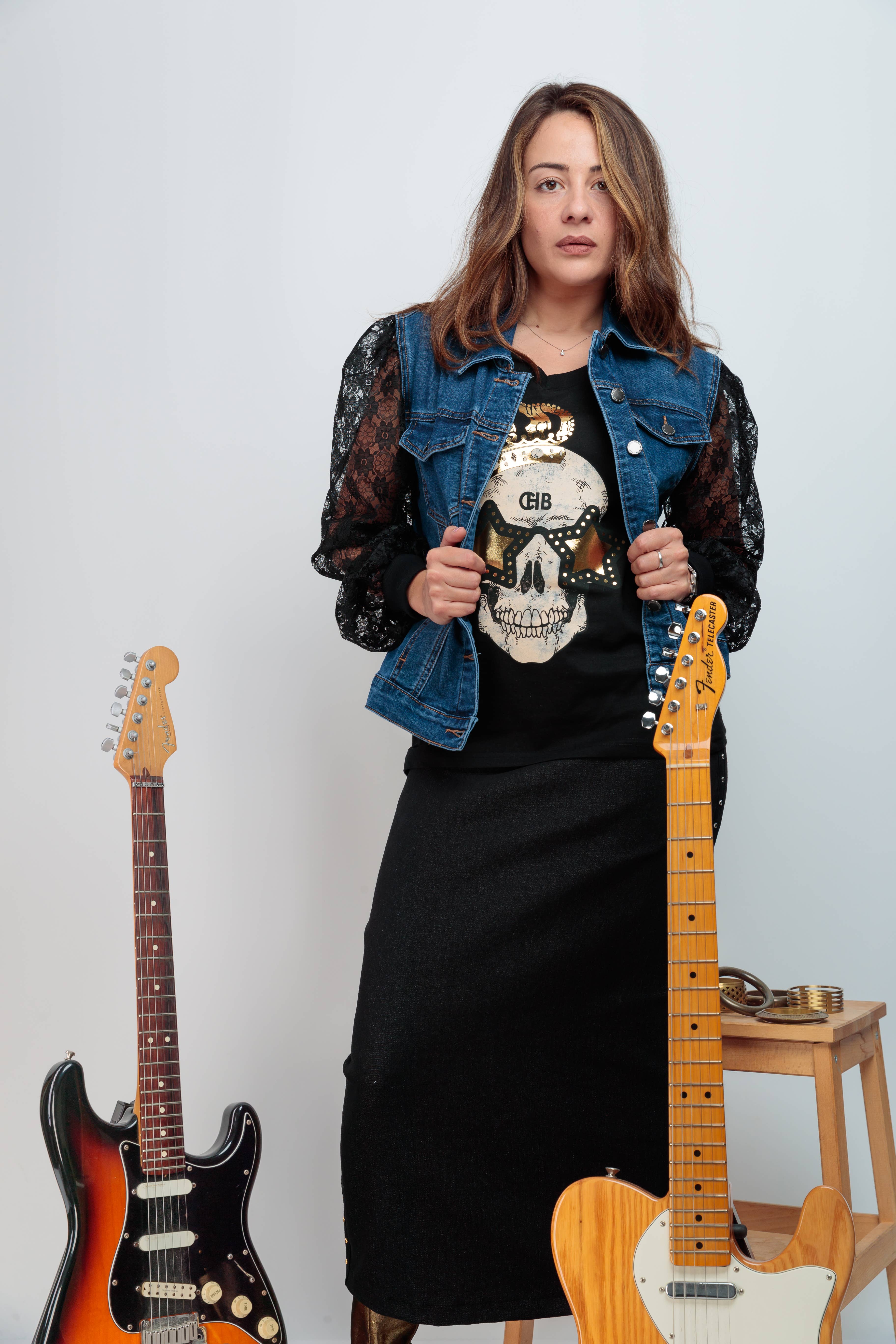 Chill&Buy - Wholesale Denim Jacket - Women's - Skull Festival Women's Denim Jacket1