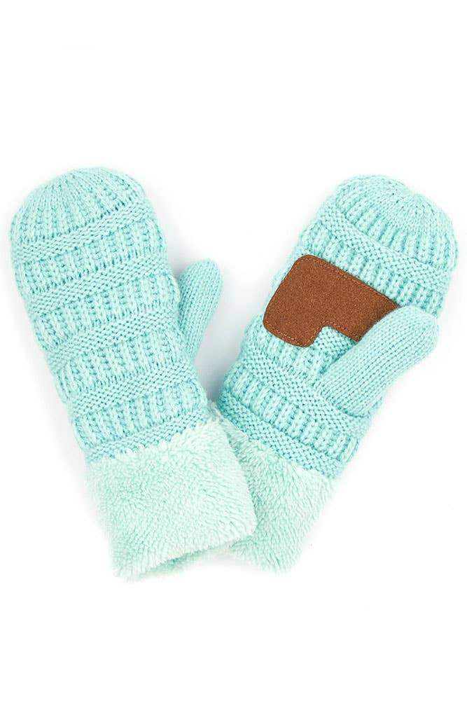 Hana – wholesale Mittens – Child – C.C Kids solid Knitted mitten5