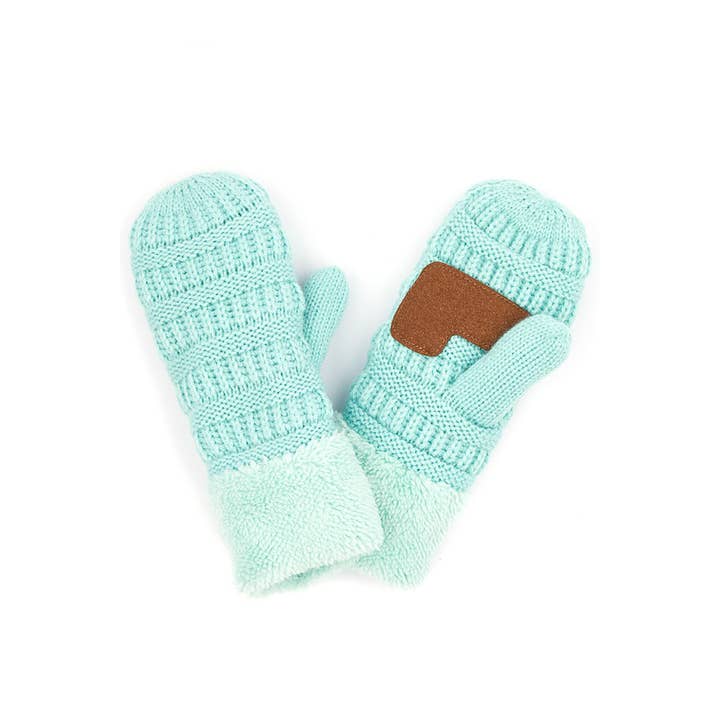 Hana – wholesale Mittens – Child – C.C Kids solid Knitted mitten5