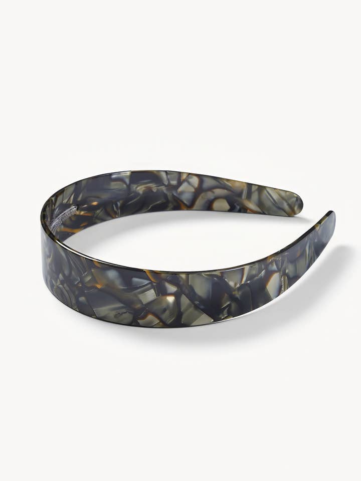 Wide Headband in Midnight Horn for wholesale by MACHETE