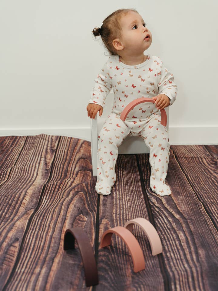 Butterfly Print Footie for wholesale by Niche bebe