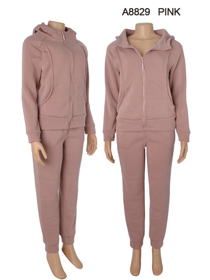 SSImport - Wholesale Lounge Set - Women's - A8829 2PCS/SET HOODIE JACKET AND PANTS MIX SIZES 12SET 6