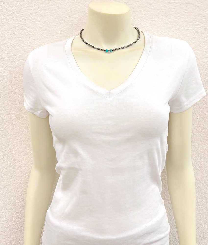 ISAC Trading Inc – wholesale Pärlband/Pärlhalsband – 738935, 15-tums Navajo-pärla, 5 mm hjärtformad ädelstenshalsband2