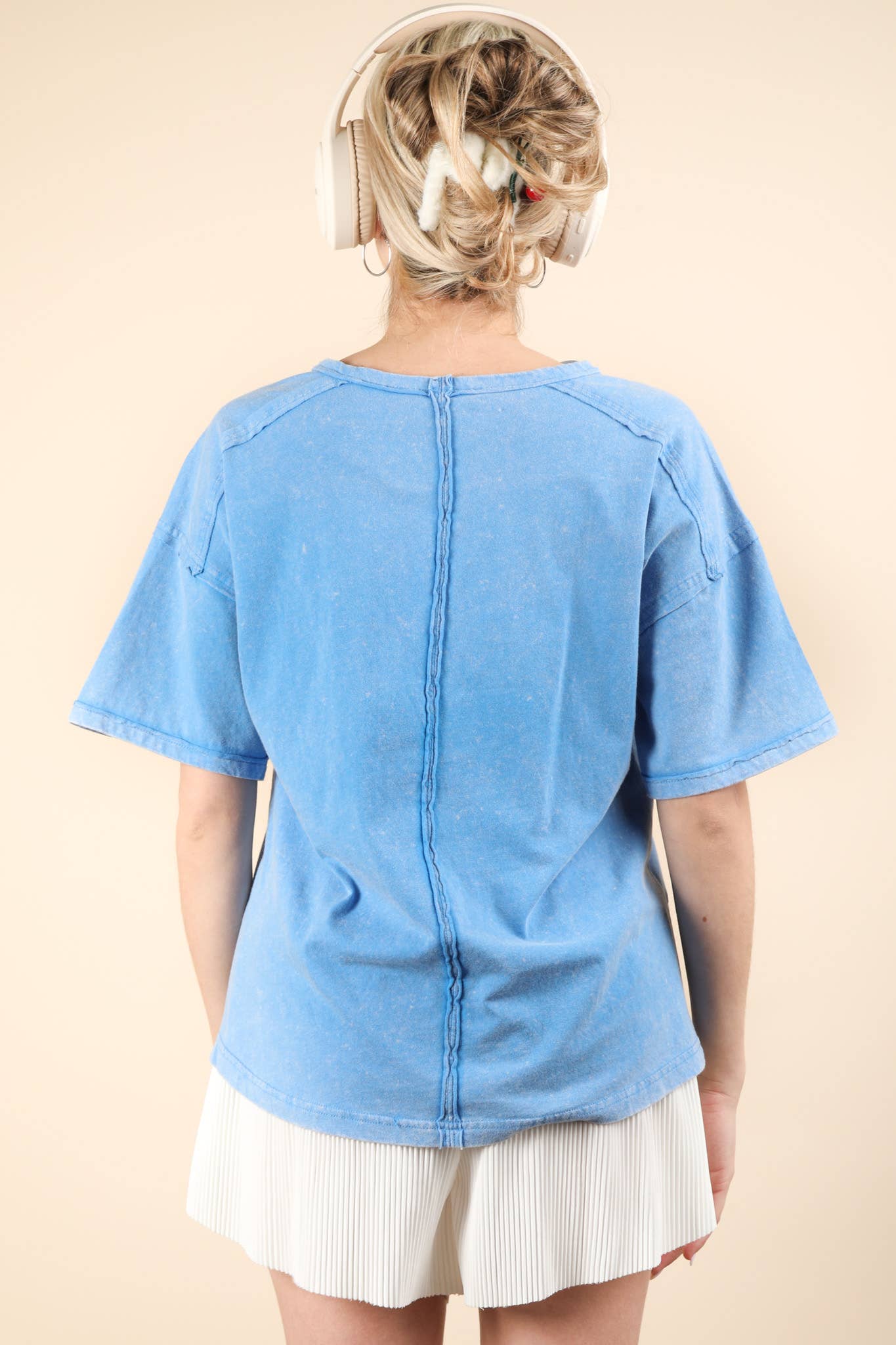 VERY J - Wholesale Knit Top - Women's - NT11108-Mineral Washed Knit Top with Pocket18