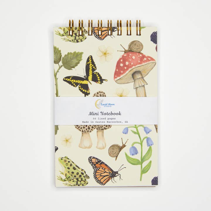 Lucid Moon Studio, LLC – wholesale Notebook – Nature Finds Top Spiral Jotter Pocket Notebook0