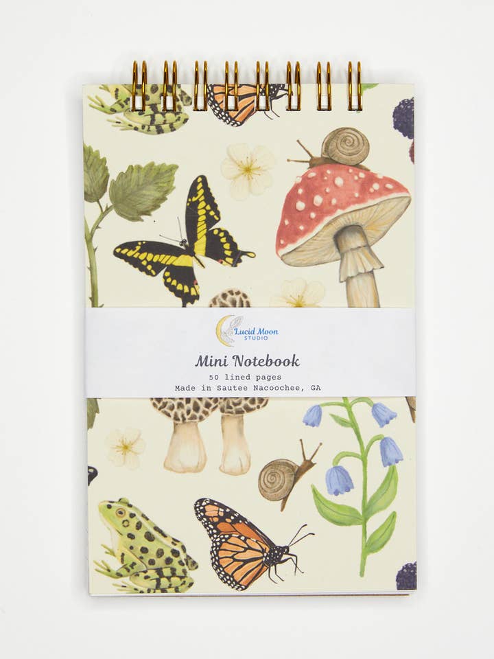 Nature Finds Top Spiral Jotter Pocket Notebook for wholesale by Lucid Moon Studio, LLC