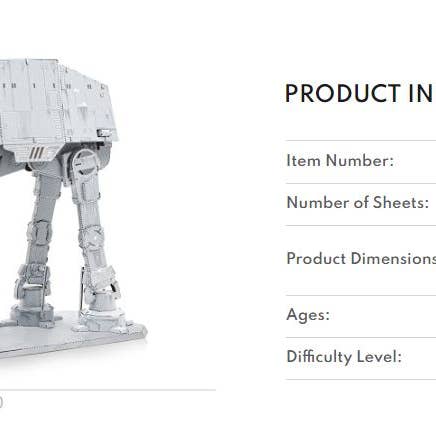 Metal Earth - Wholesale Decorative Figurine - Imperial AT-AT Walker - Star Wars