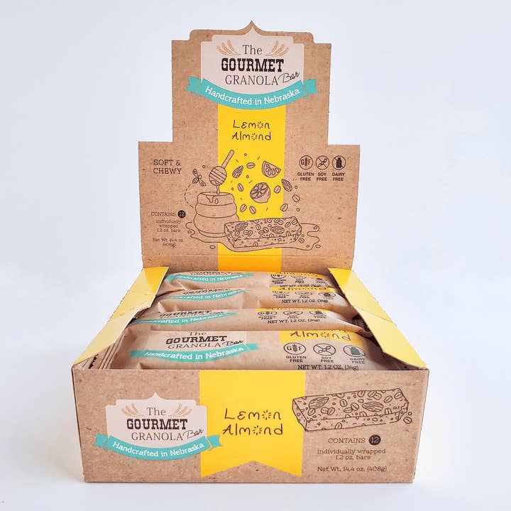 Lemon Almond Granola Bars - 12 Pack for wholesale by The Gourmet Granola