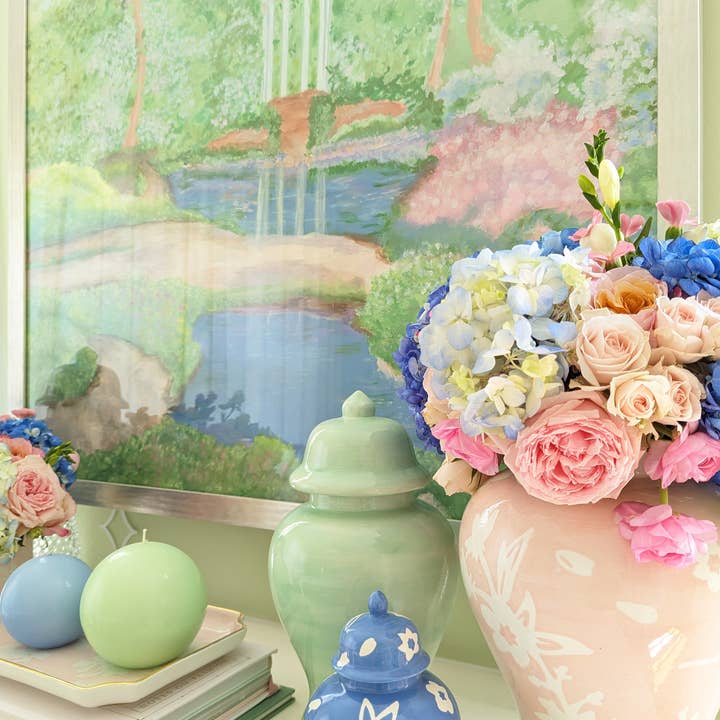 Lo Home | Ruby Clay - Wholesale Vaas - Sakura gemberpotten in mosgroen5