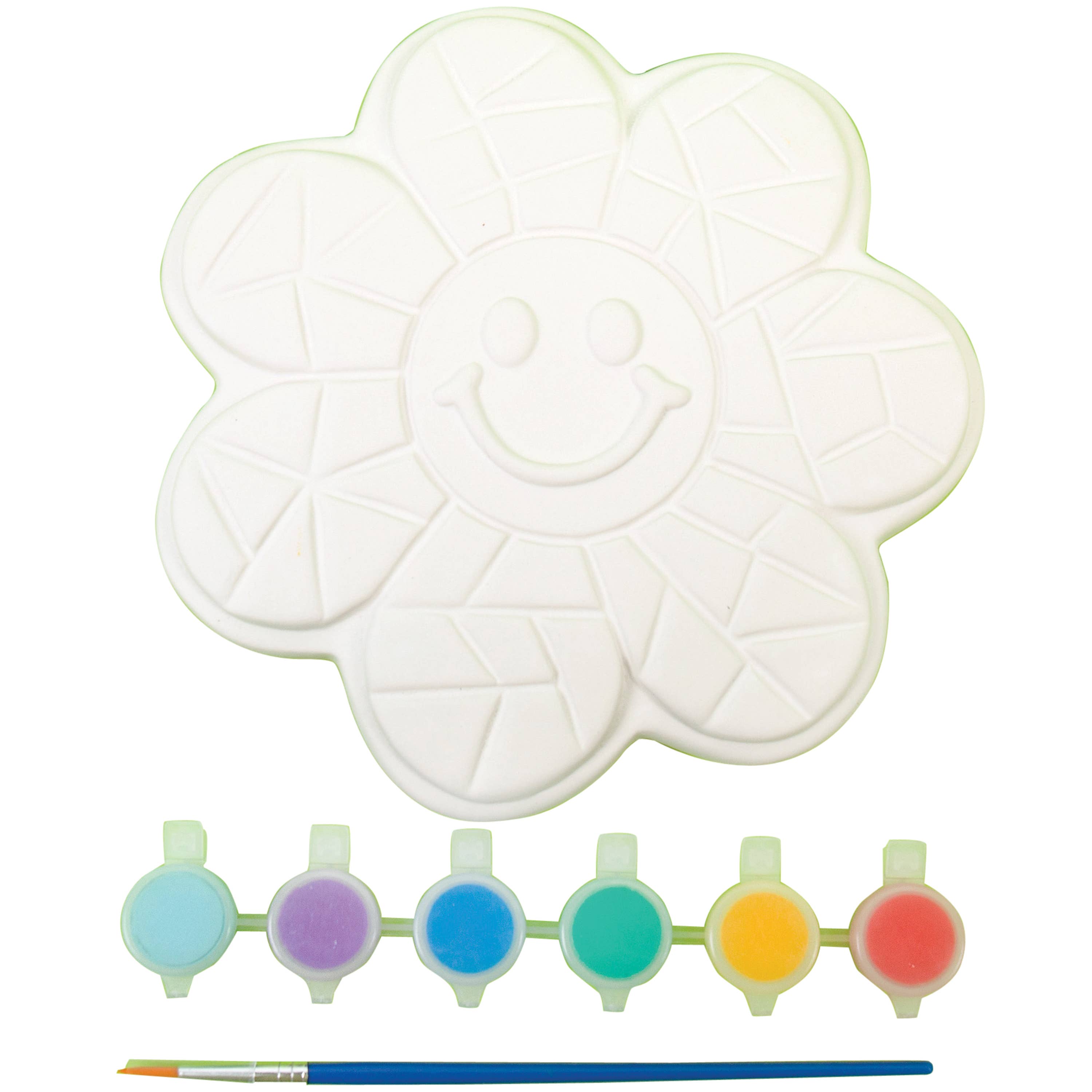 US Toy Company - Wholesale DIY Craft Kit - Kids - Creative Roots Stepping Stone-Smiley Daisy Paint Set1
