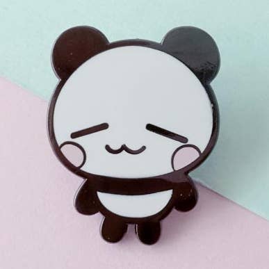 connor the panda enamel pin for wholesale by Kaiami
