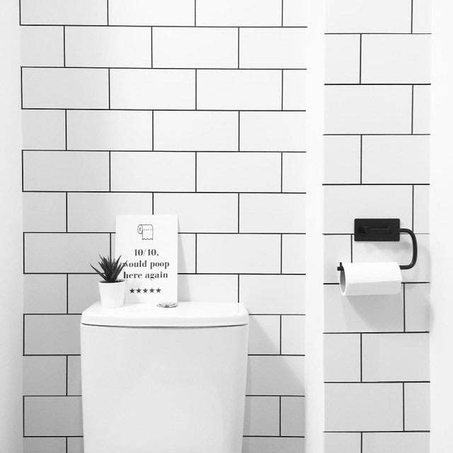 10/10 Would Poop Here Again Funny Bathroom Wall Decor Print for wholesale by WinsterCreationsâ„¢