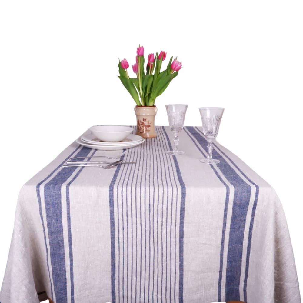 NorraVilla – wholesale Tablecloth – Linen Tablecloth Village Burgundy - Christmas Provence style9