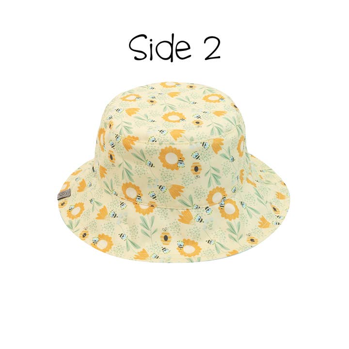 FlapJackKids - Wholesale Sun Hat - Kids - Reversible Patterned Sun Hat - Bees