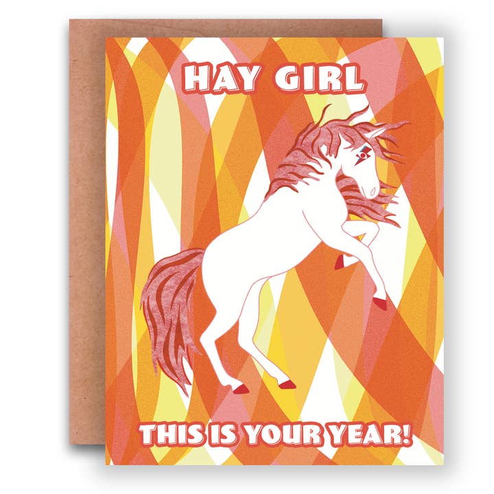 Hay Girl Card for wholesale by Carlee Ingersoll