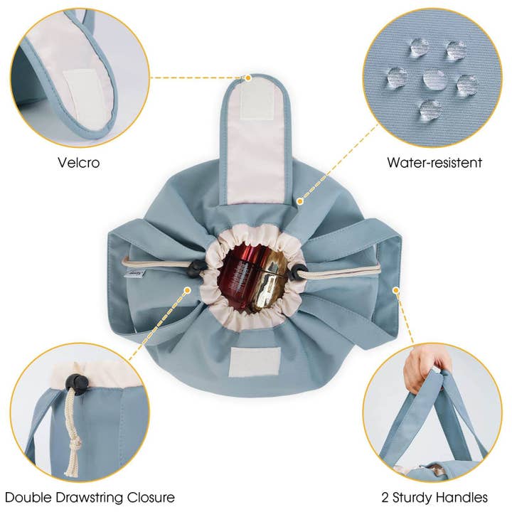 wandf - Wholesale Makeup/Cosmetic Bag - Barrel Drawstring Makeup Bag Large Cosmetic Toiletry Bags29