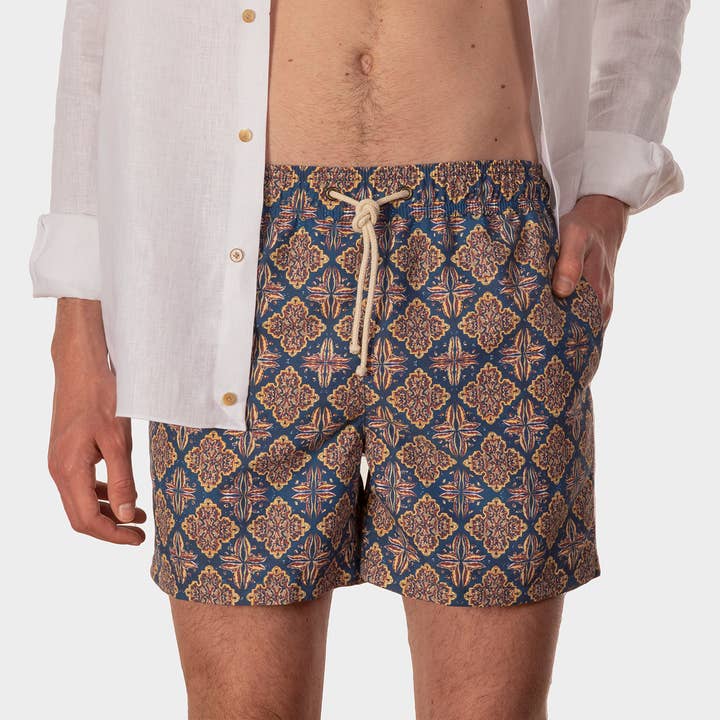 Classico Rivisitato Blu Swim Shorts per la vendita all'ingrosso da parte di Ripa Ripa