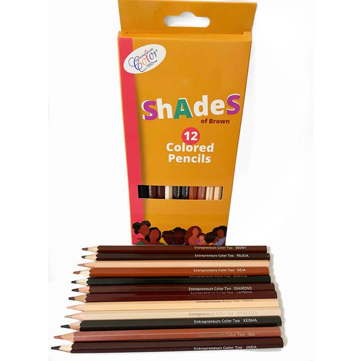 Entrepreneurs Color Too - Wholesale Colored Pencil - Skin Tone Colored Pencils - Shades of Brown