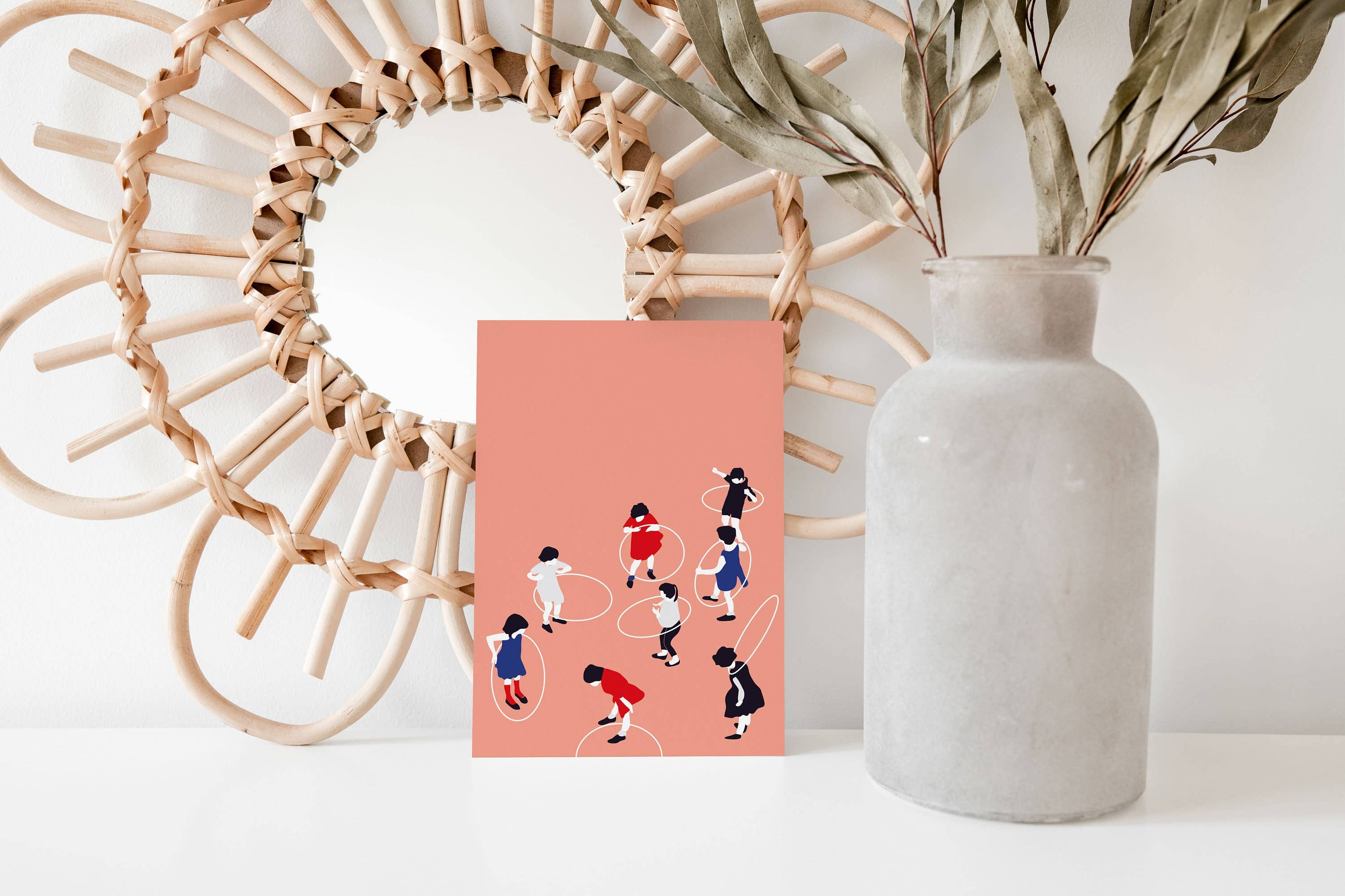 Margret Aurin - Wholesale Art Print - Art print LET'S PLAY, children playing, hula hoop4