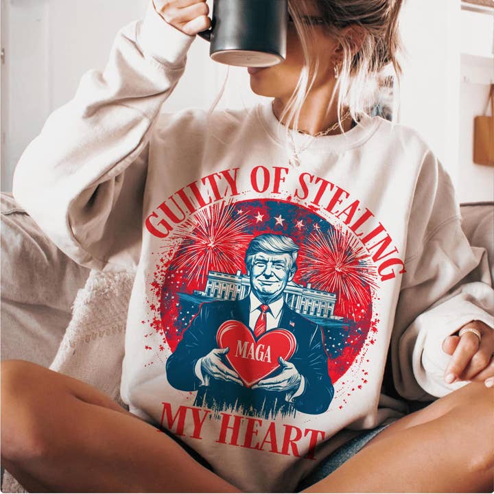 NVC Ecommerce LLC - Wholesale T-Shirt (Graphic) - Women's - Trump Valentine's Day Shirt, White House Pink Trump Sweater