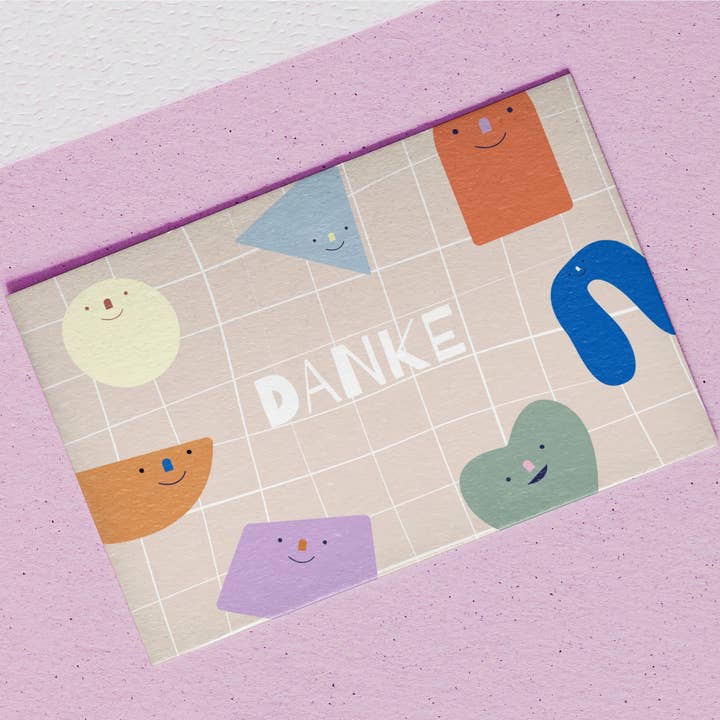 Postcard “Thank you” for wholesale by Modern Kids Art