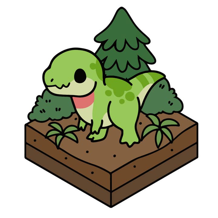 Tyrannosaurus rex Terrain Sticker for wholesale by Rextooth Studios