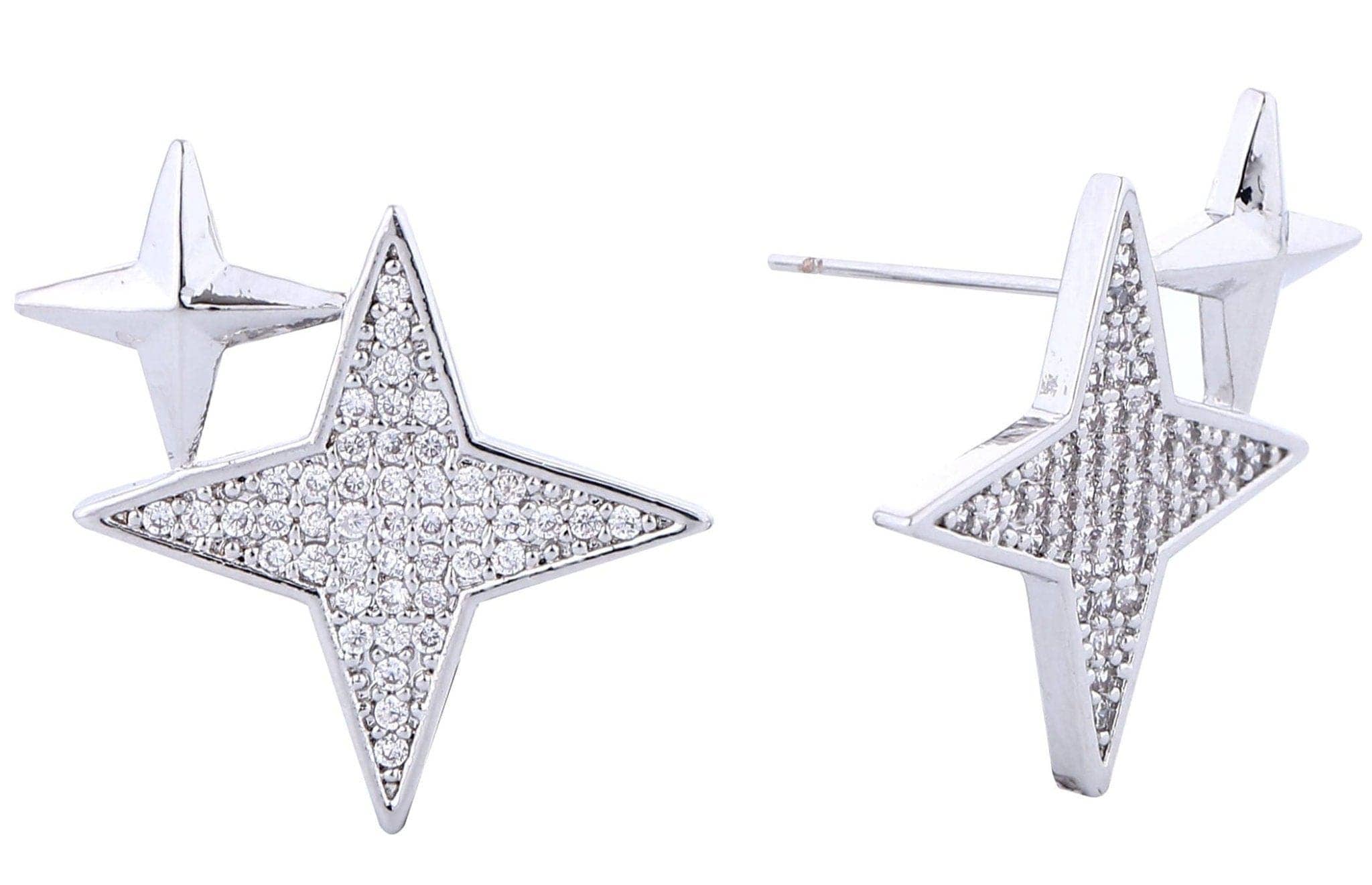 MiMi Wholesale - Wholesale Stud/Post Earrings - DJE311215 14K Dipped Starlight CZ Post Earrings1