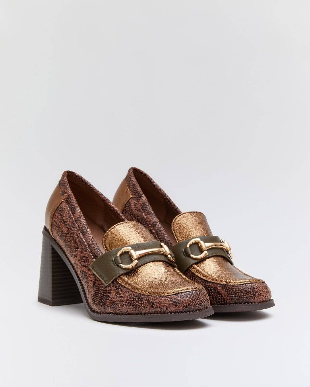 SWEET MAGIC MODA Y COMPLEMENTOS - Wholesale Platform Heels - Women's - SQUARE IMITATION LEATHER HIGH HEEL SHOE 7