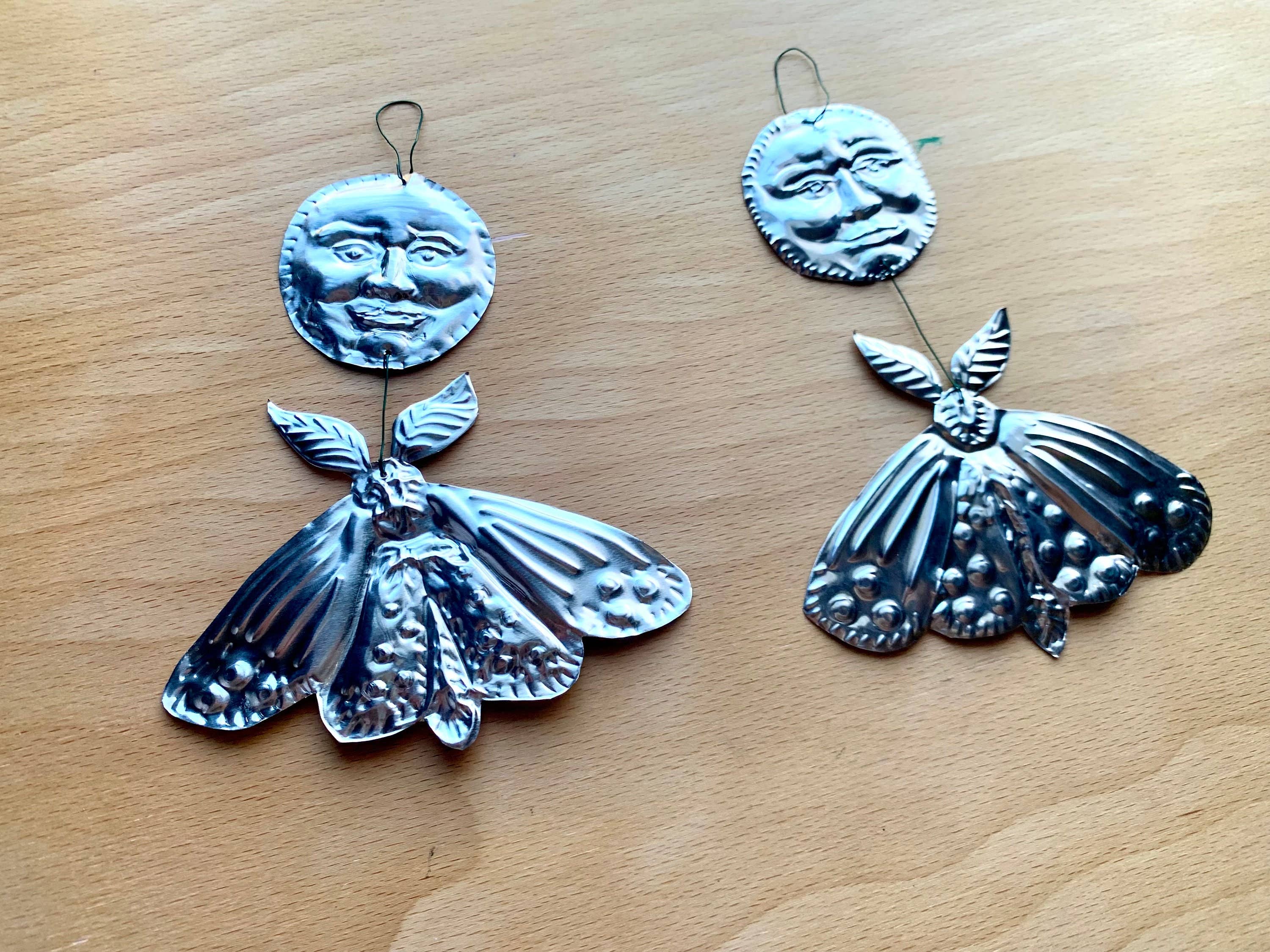 Foot Range Mountain – wholesale Wall Accent – Moon and Moth Handmade Embossed Pressed Tin Wall Decoration6