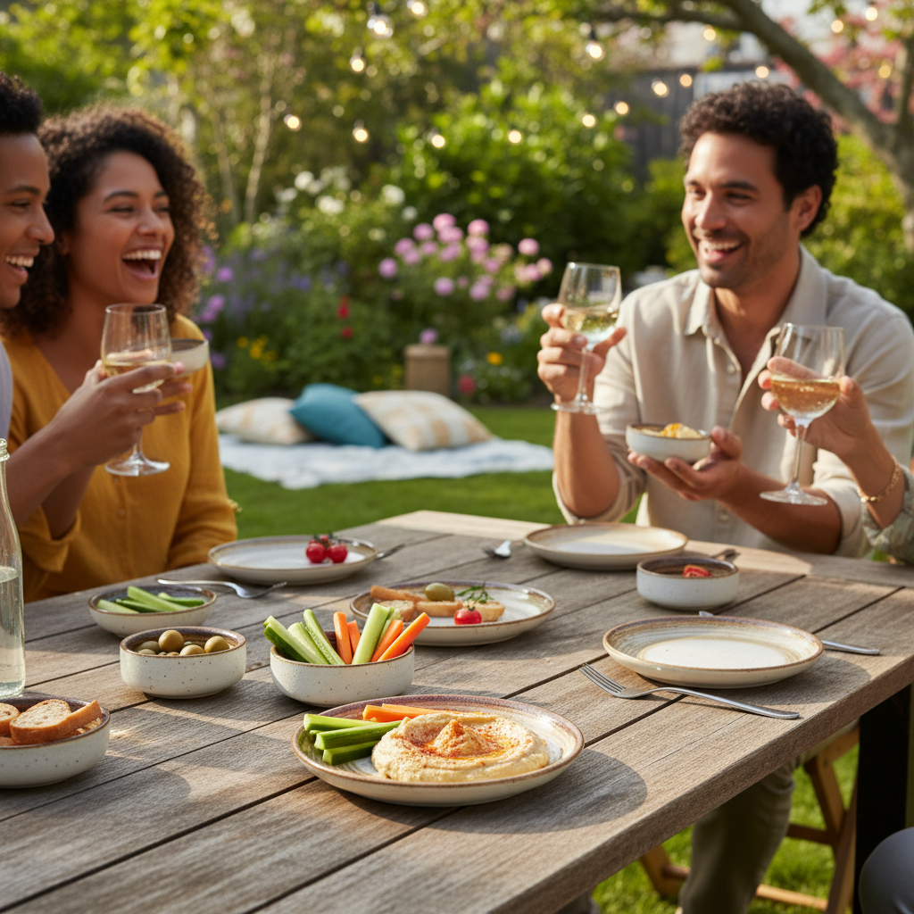 Kadra Kitchenware - Wholesale Dinner Plate - Vikko Stoneware Palm Mini Plate Cream White Brown Rim2