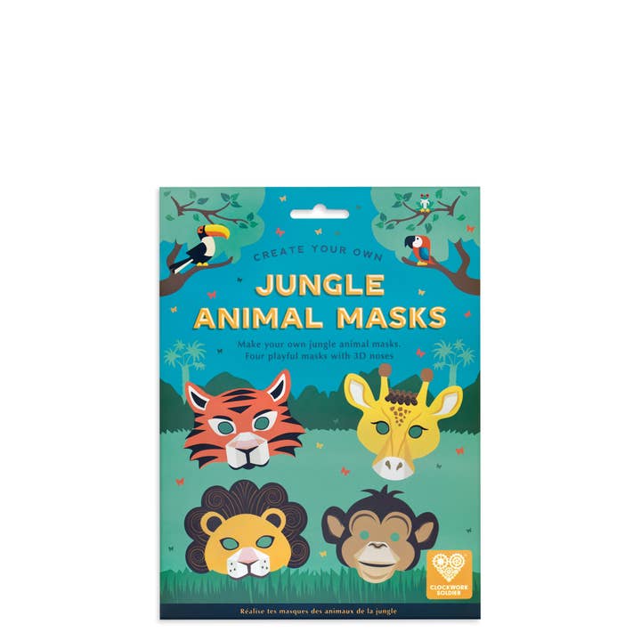 Clockwork Soldier - Wholesale DIY Craft Kit - Kids - Create Your Own Jungle Animal Masks