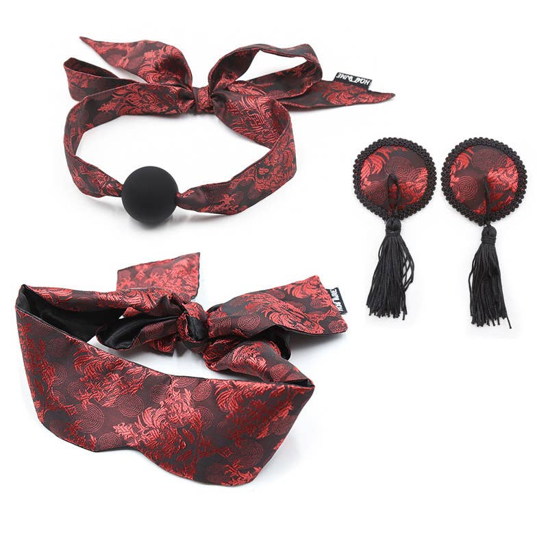 Tourtiwi - Vente Sex toys - Ensemble de bijoux sexuels imprimés menottes et attaches de pieds28