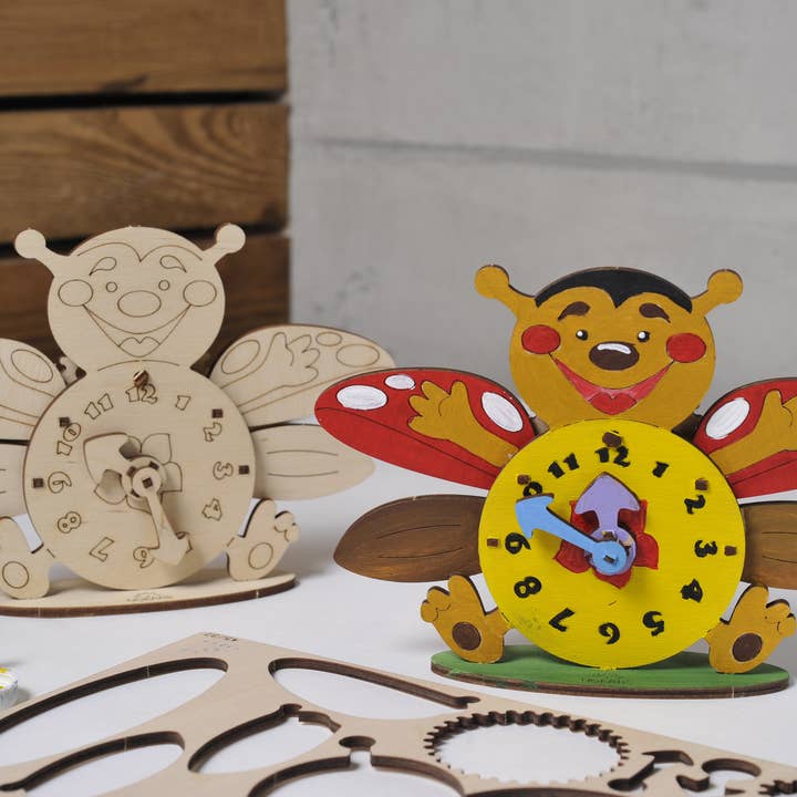 Ukrainian bridge - Wholesale DIY Craft Kit - Kids - Clock Kids Wooden Model for Coloring Self Assembling Ugears4