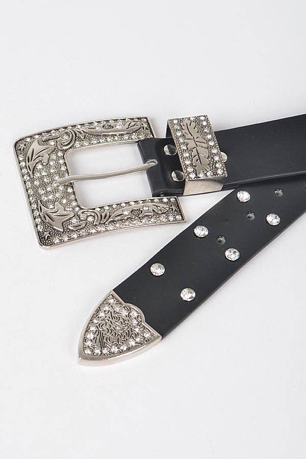 Shop Neighbors - Vendita all'ingrosso Cintura - Donna - Cintura metallizzata Plus Size con fibbia in strass con catena3