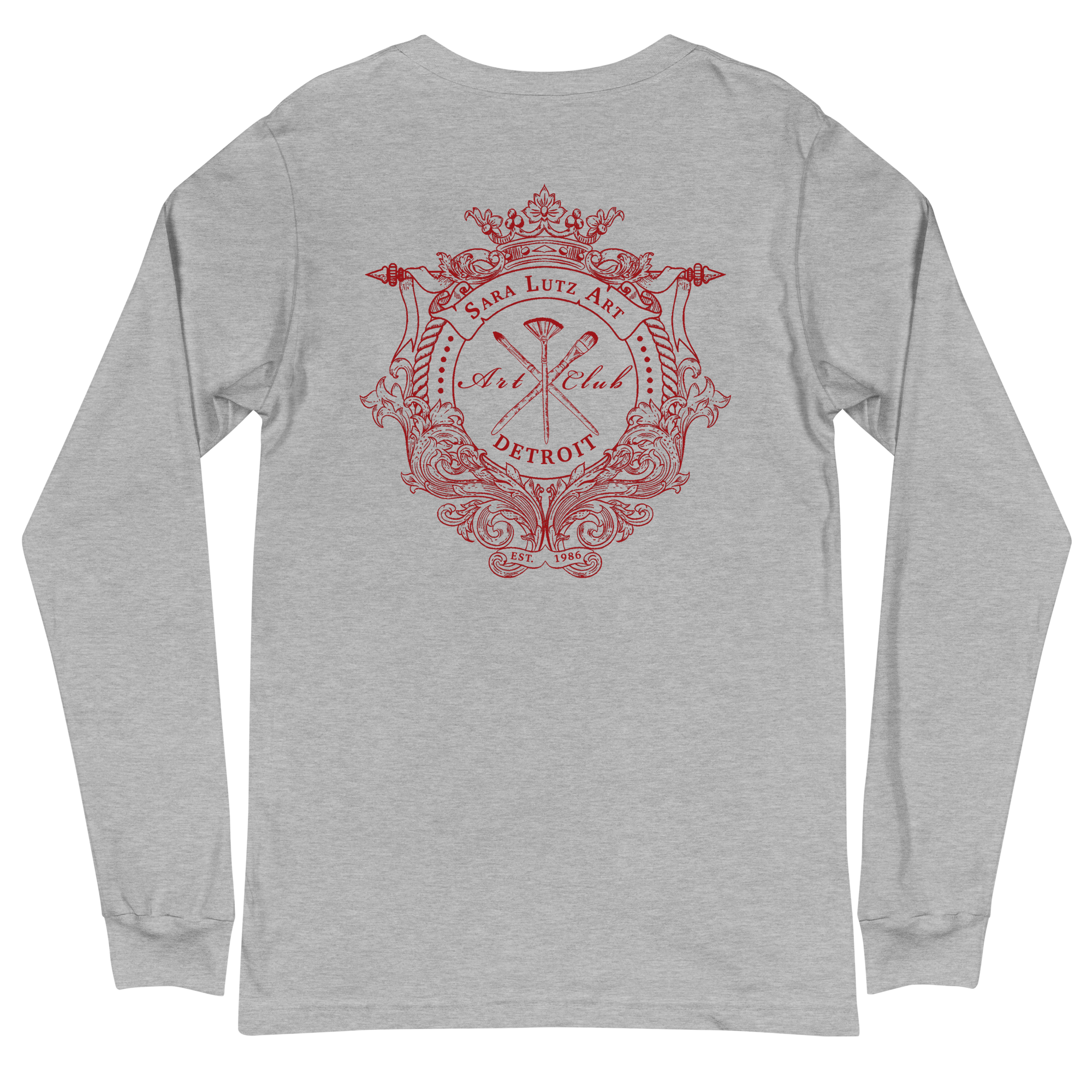 Sara Lutz Art - Wholesale Screen Printed T-Shirt - Unisex - Art Club Crest Long Sleeve Tee5